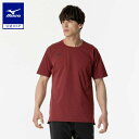 ミズノ公式 ソフトドライTシャツ メンズ ワインレッド クリアランス