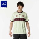 ミズノ公式 フットボール ボーダーTEE ユニセックス オフホワイト クリアランス