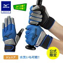 【ミズノ直営店限定】野球 初心者用 バッティンググローブ ジュニア ディアルーキー 両手用 少年軟式 エントリーモデル 小学生 子供 草野球 ブルー グレー シ...