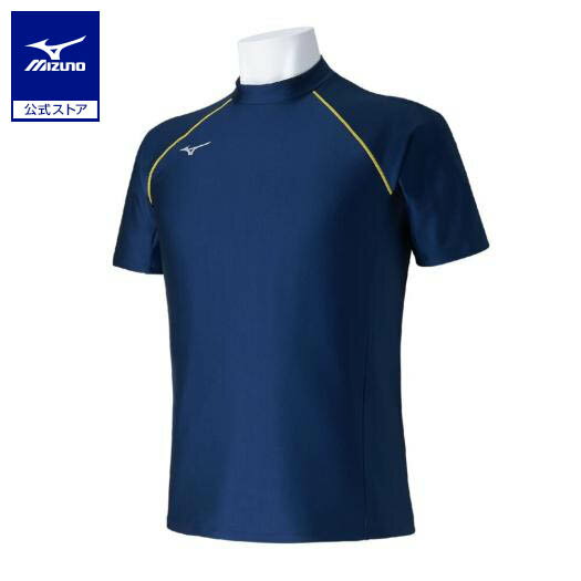ミズノ公式 ラッシュガード ユニセックス ネイビー×イエローのサムネイル