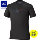 ミズノ公式 【ミズノ直営店限定/汗処理/通気/ONIHAYAI】ドライエアロフローグラフィックTシャツ メンズ ブラックオニ クリアランス