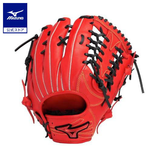 野球 グローブ 外野手用 軟式 ミズノ公式ウィルドライブ レッド IBE サイズ14 ブラック コルク 大人 一般 草野球 高校 MIZUNO 1AJGR32807