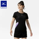 ミズノ公式 【汗処理/通気】ドライエアロフローTシャツ レディース ブラック