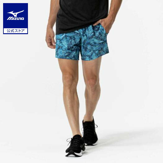 ミズノ公式 ランニング マルチポケットパンツ プラス グラフィック 7インチ ユニセックス ムーンリットオーシャン