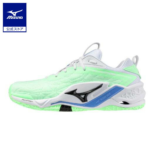 ミズノ公式 ウエーブステルス NEO2 ハンドボール ユニセックス グリーン×ブラック×ブルー