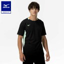 ミズノ公式 【汗処理/通気】ドライエアロフローTシャツ メンズ ブラック クリアランス