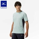 ミズノ公式 【汗処理/通気】ドライエアロフローTシャツ メンズ シトラスグリーン クリアランス