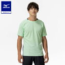 ミズノ公式 【汗処理/通気】ドライエアロフローTシャツ メンズ ネオミント クリアランス
