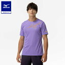 ミズノ公式 クイックドライTシャツ メンズ ペイズリーパープル クリアランス