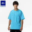 ミズノ公式 ソフトドライTシャツ ワイドシルエット メンズ ブルー クリアランス