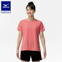 ミズノ公式 【汗処理/通気】ドライエアロフローTシャツ レディース ランタナピンク