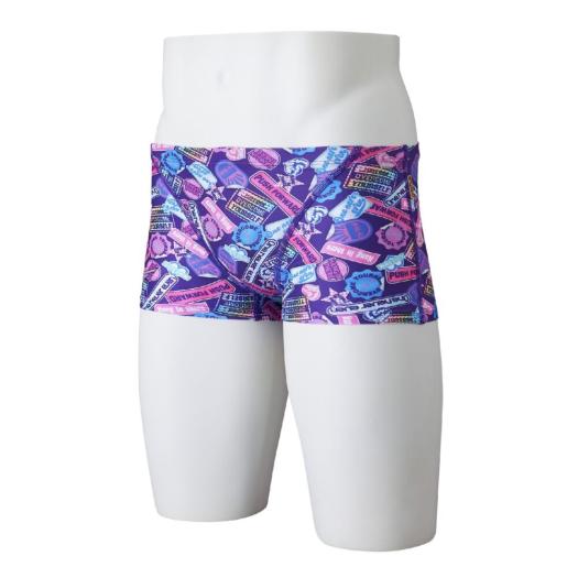 ミズノ公式 競泳練習用ショートスパッツ メンズ パープル クリアランス