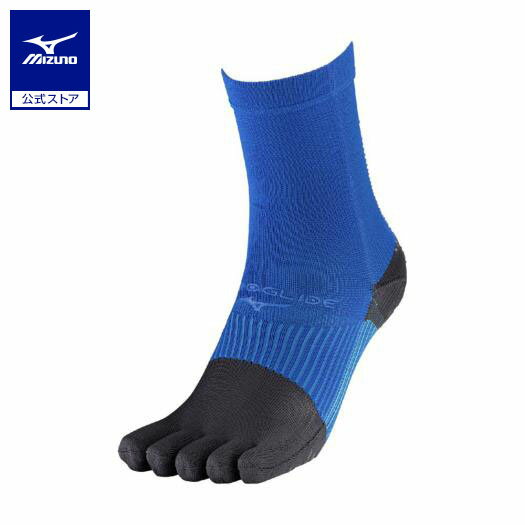 ミズノ公式 ゼログライドネオショートソックス 5本指 ユニセックス ブルー