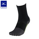 ミズノ公式 ゼログライドネオショートソックス 袋型 ユニセックス ブラック