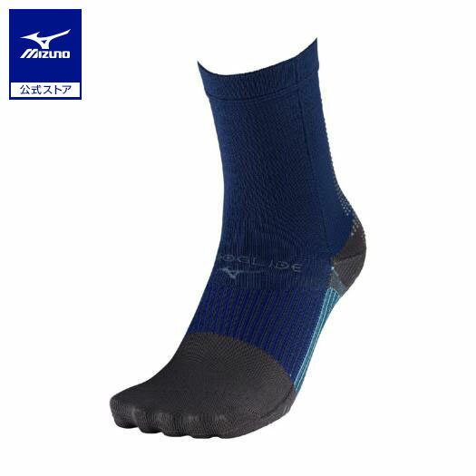 ミズノ公式 ゼログライドネオショートソックス 袋型 ユニセックス ドレスネイビー