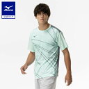 ミズノ公式 ゲームシャツ ラケットスポーツ ユニセックス アクアグリーン