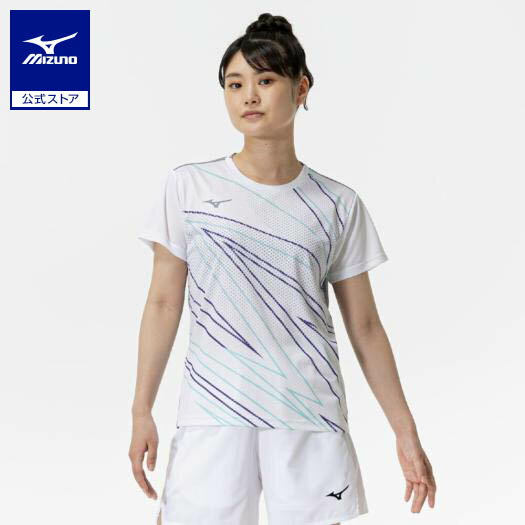 ミズノ公式 ゲームシャツ ラケットスポーツ レディース ホワイト
