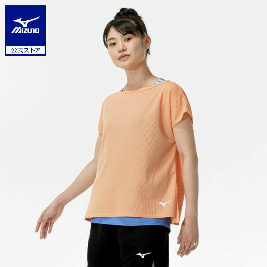 ミズノ公式 ゲームシャツ ラケットスポーツ レディース Cオレンジ