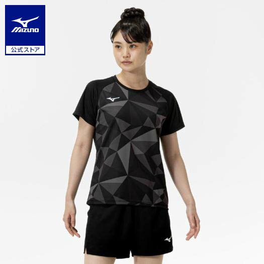 ミズノ公式 ゲームシャツ ラケットスポーツ レディース ブラック