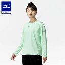 ミズノ公式 ソフトドライTシャツ 長袖 レディース アクアグリーン