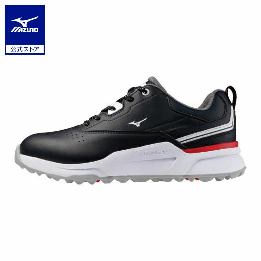 ミズノ公式 ハザードエナジー ゴルフ/防水 メンズ ネイビー×ホワイト×レッド