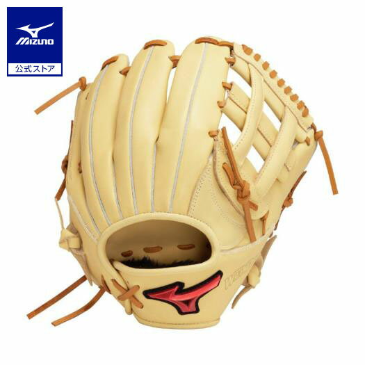 野球 グローブ 内野×外野手用 軟式 ミズノ公式ウィルドライブ レッド U-Plus サイズ11 ブラック ブロンド 大人 一般 草野球 高校 MIZUNO 1AJGR32720
