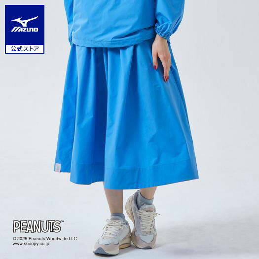ミズノ公式 【PEANUTS】ウォーターリパレントストレッチプリーツスカート レディース アズールブルー ..