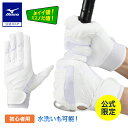 【ミズノ直営店限定】野球 バッティンググローブ ジュニア 少年野球 ティーンエイジ 両手用 ホワイト 白 バッティンググラブ バッティング手袋 手ぶくろ MIZ...