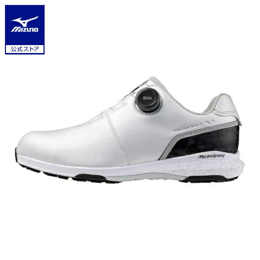 ミズノ公式 ネクスライトエナジー ボア ゴルフ/防水 メンズ ホワイト×ブラックカモ