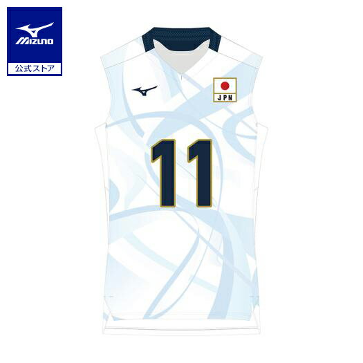 ミズノ公式 2025バレーボール女子日本代表オーセンティックシャツ レディース ホワイト 山田二千華 ユニフォーム シャツ