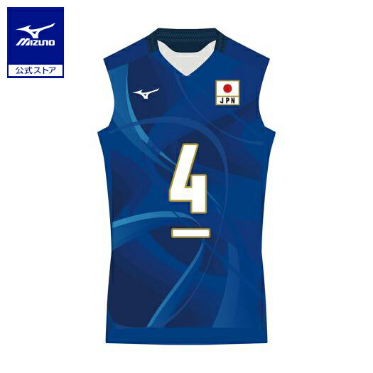 ミズノ公式 2025バレーボール女子日本代表オーセンティックシャツ レディース ブルー 石川真佑 ユニフォーム シャツ