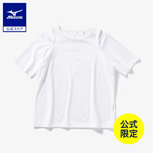ミズノ公式 【ミズノ直営店限定】カットアウトデザインTシャツ レディース ホワイト