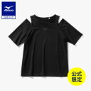 ミズノ公式 【ミズノ直営店限定】カットアウトデザインTシャツ レディース ブラック