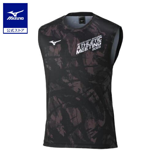 ミズノ公式 2025インターハイ限定ノースリーブシャツ ユニセックス ブラック
