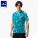 ミズノ公式 【汗処理/通気】ドライエアロフローライトTシャツ ユニセックス ターコイズ