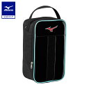 野球 シューズケース ミズノ公式 MIZUNO 大人 スポーツ シューズバッグ シューズ入れ スパイク 限定カラー ブラック×ターコイズ 1FJKC853