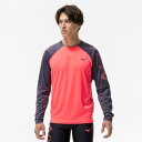 ミズノ公式 N-XTロングTシャツ 長袖/陸上競技 ユニセックス スターキングコーラル