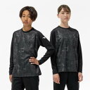 ミズノ公式 グラフィックTシャツ 長袖 ジュニア ブラック