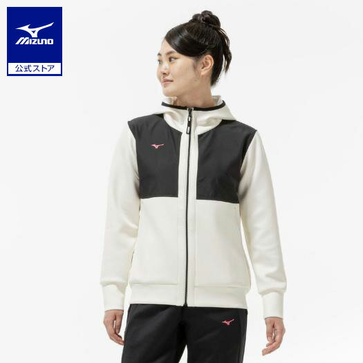ミズノ公式 ストレッチスウェットフーディ ラケットスポーツ レディース スノーホワイト