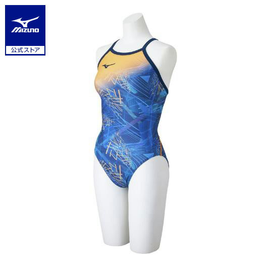 ミズノ公式 競泳練習用ミディアムカット レディース カプリブリーズ×ゴールドフュージョン