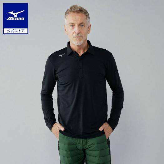 ミズノ公式 MIZUNOミリオラメントジャージー長袖シャツ メンズ ブラック