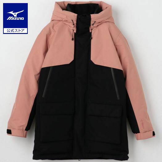 ミズノ公式【吸湿発熱】WINDSTOPPER イエローナイフダウンジャケット ユニセックス ブラック×カメオブ..