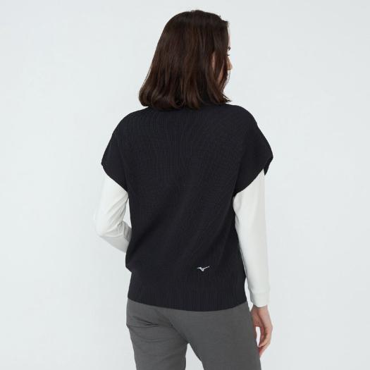 ミズノ公式【MGFコレクション】ハーフジップフレンチベスト レディース ネイビー