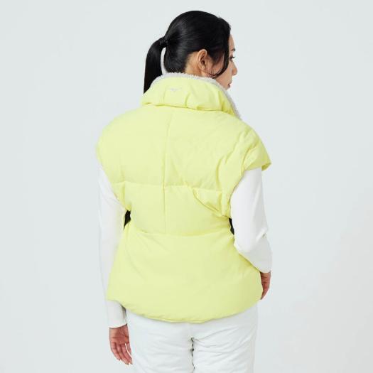 ミズノ公式 【吸湿発熱】ブレスサーモバルキーダウンベスト レディース イエロー