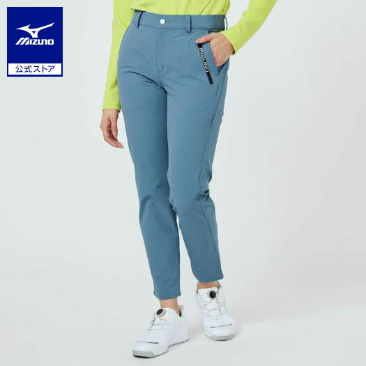 ミズノ公式 ダブルウィーブストレッチロングパンツ レディース ブルー