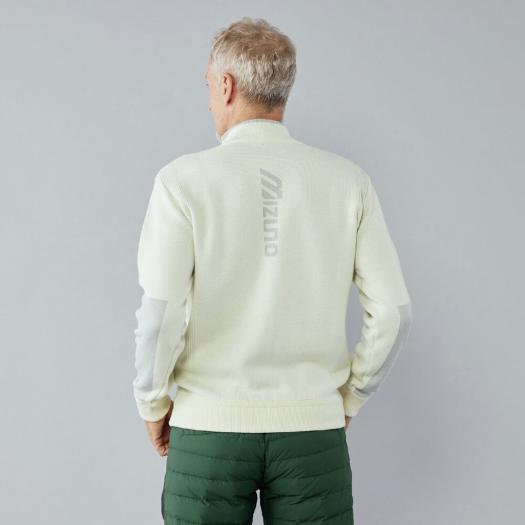 ミズノ公式 MIZUNOハーフジップアップセーター メンズ ホワイト