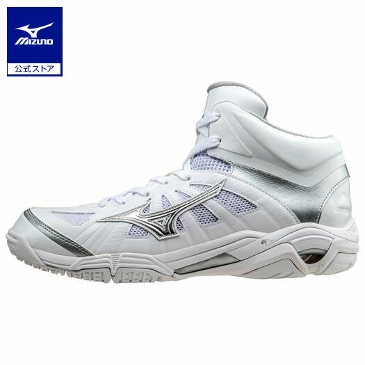 ミズノ公式 ウエーブリアルBB7 バスケットボールシューズ ホワイト×シルバー