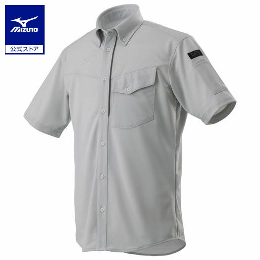 【楽天スーパーSALE】ミズノ公式 ニットワークシャツ半袖 ユニセックス ベイパーシルバー クリアランスのサムネイル