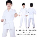 子供 3点セット 格闘技 ジュニア 大人 空手衣 子供用 空手着 100〜180cm キッズ 練習用 授業用 空手道着 武道 道着 武術 初心者 入門者向け 空...