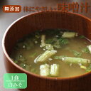 無添加 体にやさしいだし味噌汁 白みそ 1食(野沢菜、わかめ) 味噌汁 インスタント 即席 完全無添加 フリーズドライ製法 野菜 健康 ヘルシー 夜食 鰹だし ...